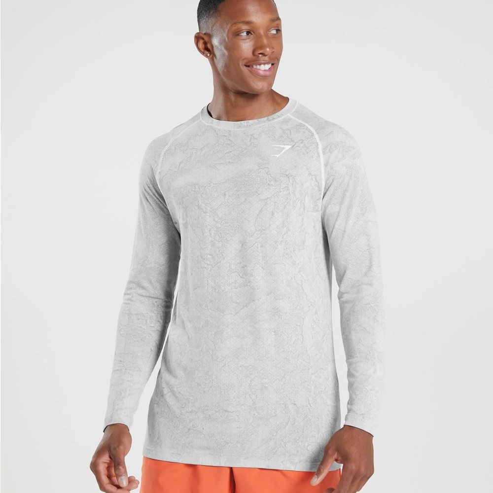 GYMSHARK GEO SEAMLESS LONG SLEEVE T-SHIRT